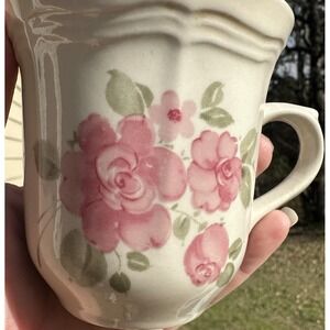 Vintage Gibson Roseland China Coffee Tea Cup Set Of 4- 3 1/4" round x 3 1/8 deep